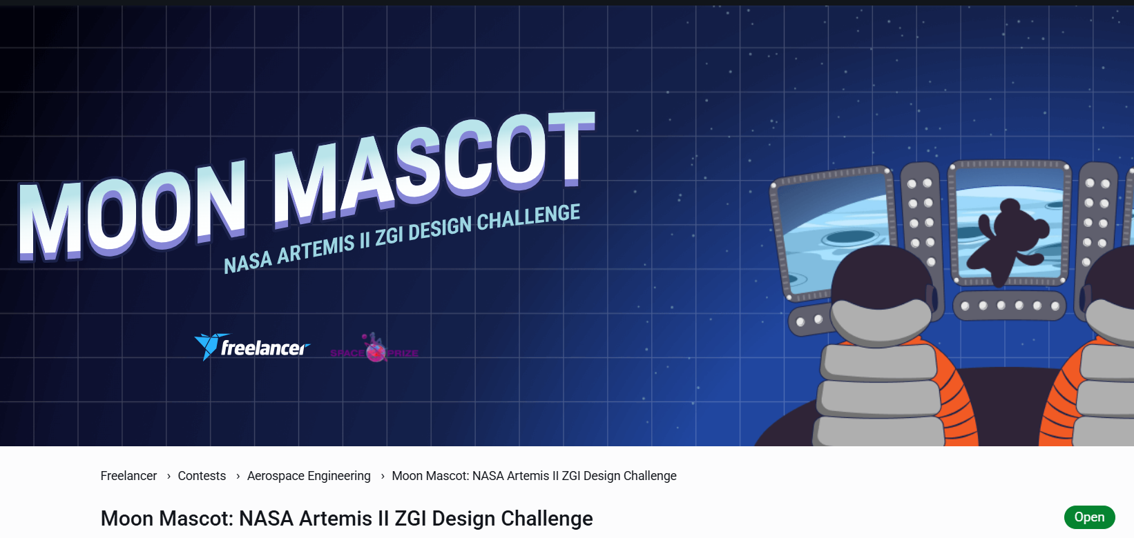 Moon Mascot - NASA Artemis II ZGI Design Challenge
