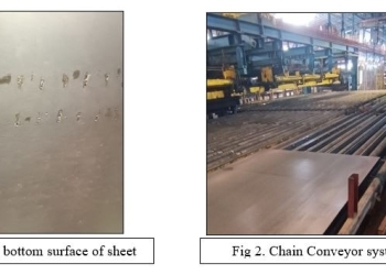 Elimination of dent generation from chain conveyor in wider cut to length steel sheet