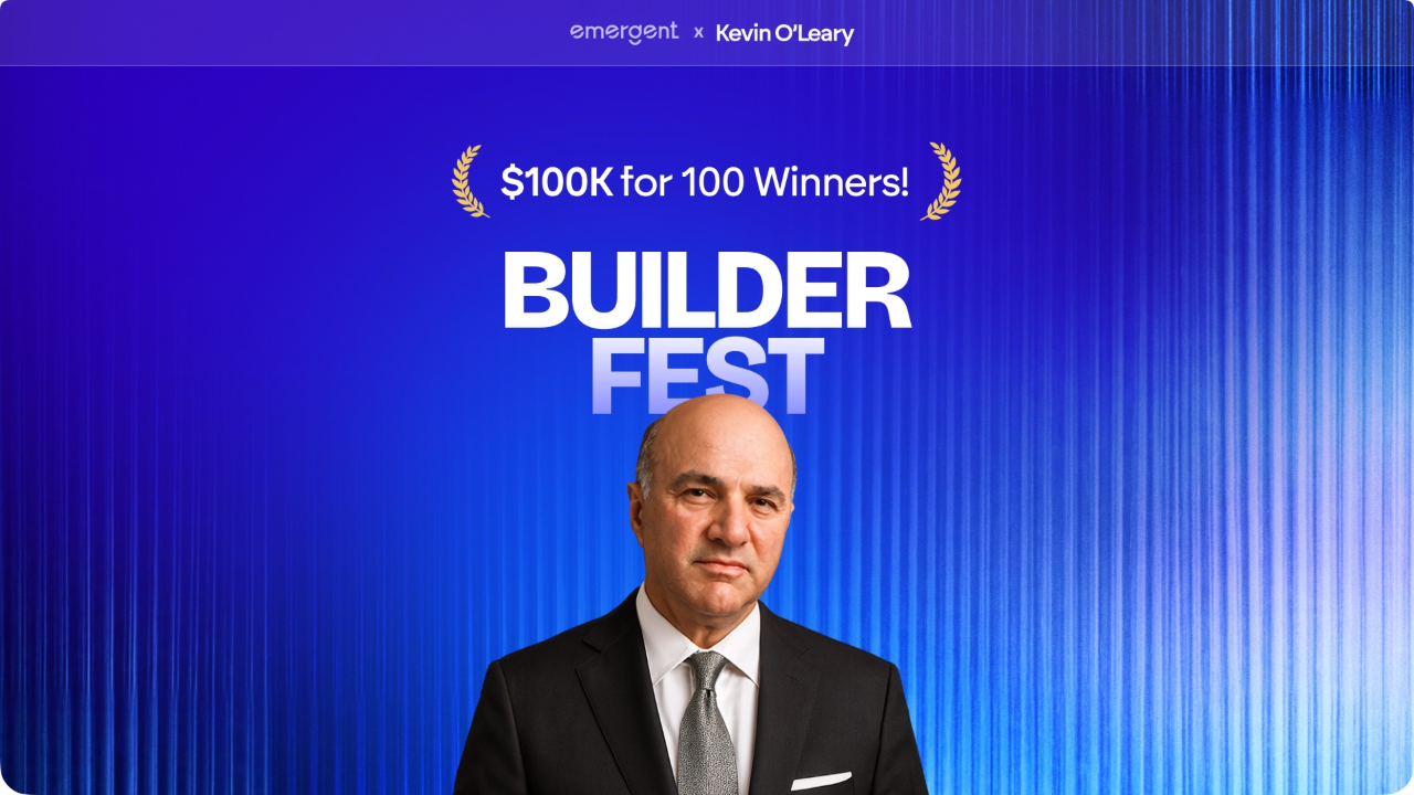 Kevin O'Leary x Emergent Launch $100000 Builder Fest