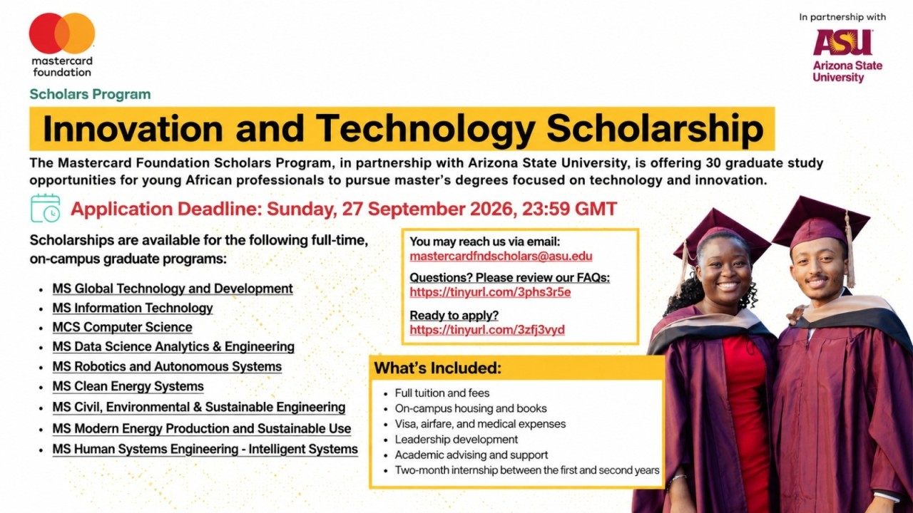 2027 Innovation and Technology Scholarship Application